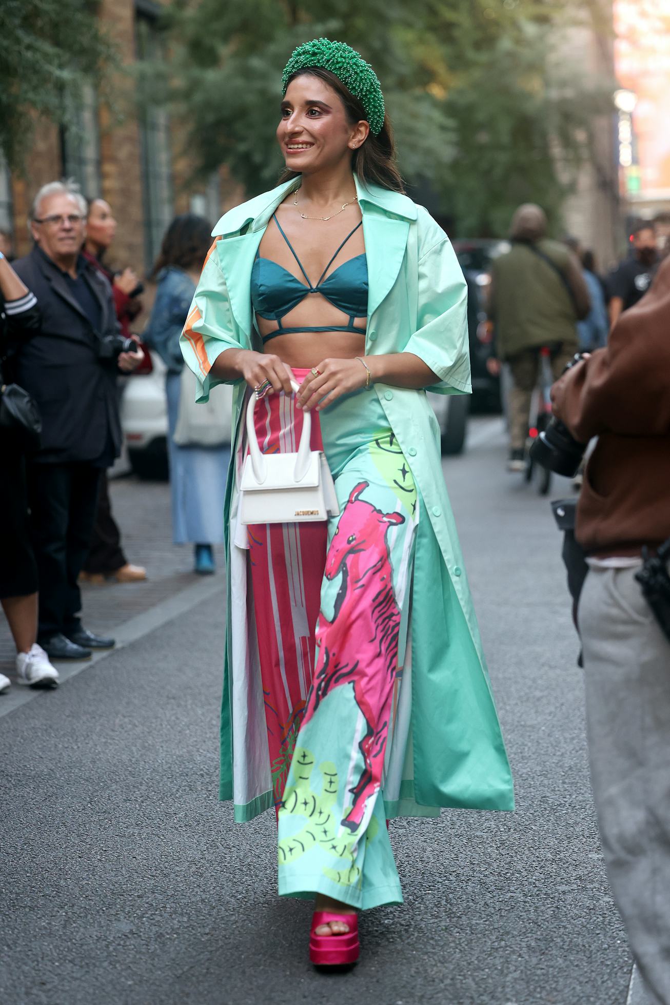 A guest is seen attending the Pam Hogg show during London Fashion Week.