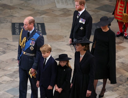 Britain's William, Prince of Wales, Britain's Prince George of Wales, Britain's Princess Charlotte o...