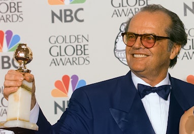 BEVERLY HILLS, CALIFORNIA - JANUARY 18: Winner Jack Nicholson backstage at the Golden Globes Awards ...