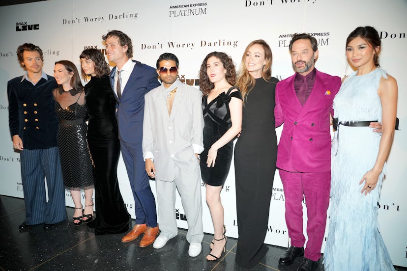 The cast of "Don't Worry Darling" at a New York City screening. 