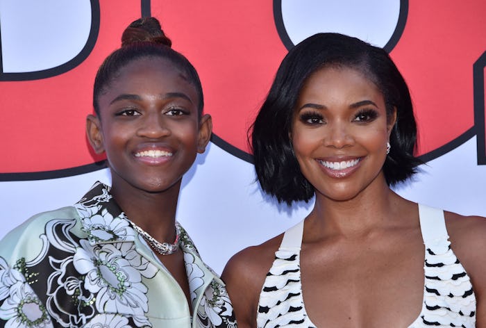 US actress Gabrielle Union (R) and her daughter Zaya Wade arrive for the "Cheaper by the Dozen" Disn...