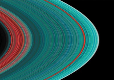 Saturn'S Rings, An Ultraviolet Image Of Saturn'S Rings, As Transmitted From The Cassini Spacecraft I...