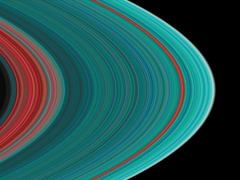 Saturn'S Rings, An Ultraviolet Image Of Saturn'S Rings, As Transmitted From The Cassini Spacecraft I...