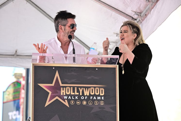 Simon Cowell attended Kelly Clarkson's induction into the Hollywood Star Of Fame on Monday, Sept. 19...