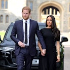 Meghan Markle and Prince Harry's body language at the queen's funeral was sweet.