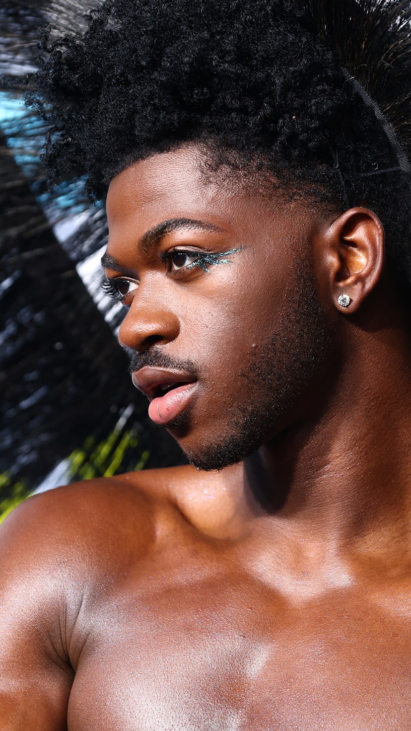 NEWARK, NEW JERSEY - AUGUST 28: Lil Nas X attends the 2022 MTV VMAs at Prudential Center on August 2...