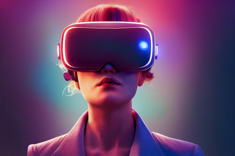 people using virtual reality glasses