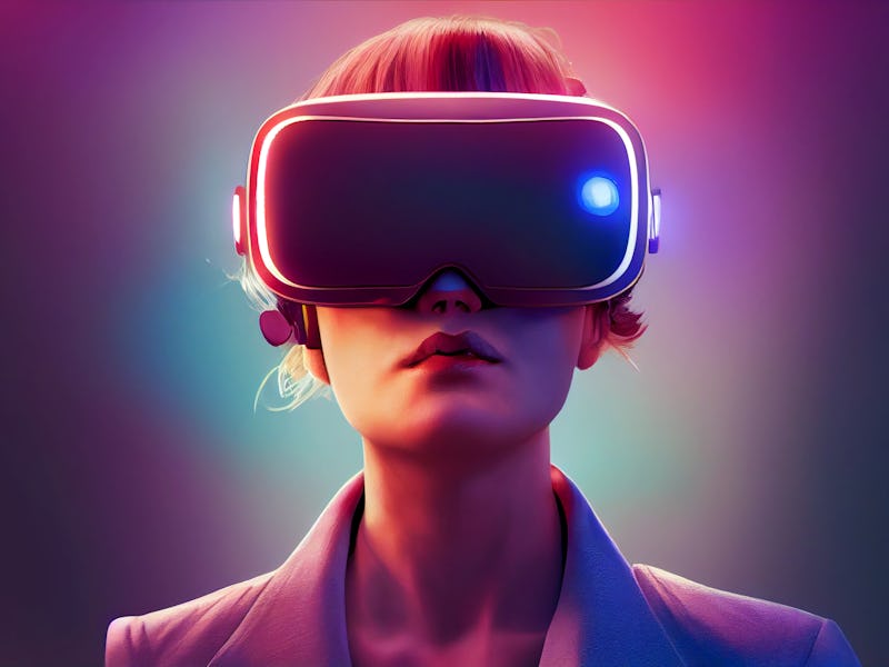 people using virtual reality glasses