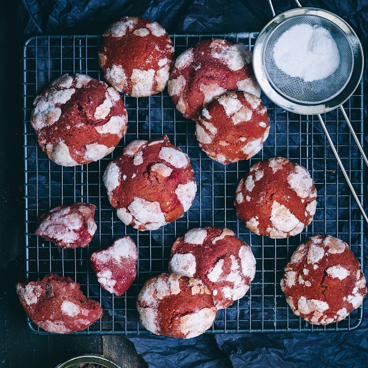 Red Velvet Crinkle Cookies