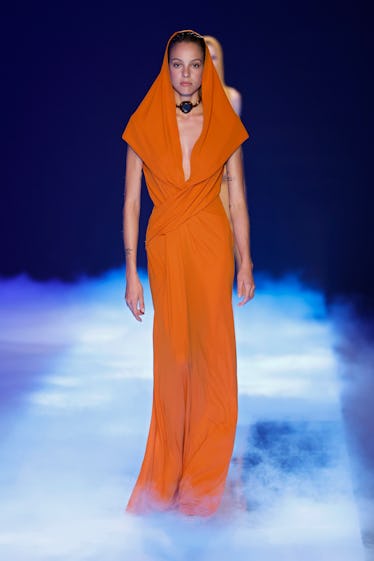 See most of the Best Looks 3 A model walks the runway of the Alberta Ferretti Fashion Show during the Milan Fashion Week Womenswe...