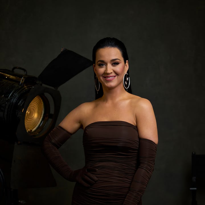 Katy Perry knows what a lack of sleep feels like as a mom to a toddler. Here, she poses for a portra...