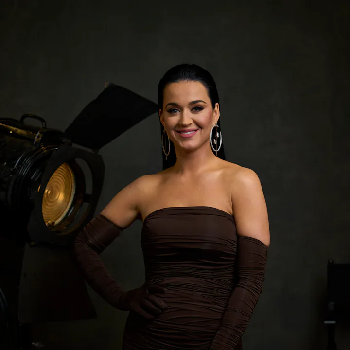 Katy Perry knows what a lack of sleep feels like as a mom to a toddler. Here, she poses for a portra...