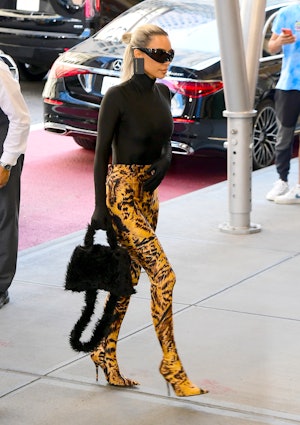 Kim Kardashian is seen arriving at a hotel on September 20, 2022 in New York City.