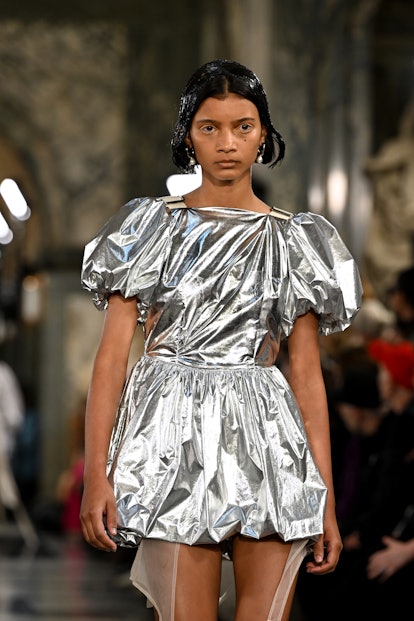 A model walks the runway during the Simone Rocha show during London Fashion Week September 2022