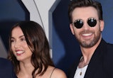 HOLLYWOOD, CALIFORNIA - JULY 13: Ana de Armas and Chris Evans attend the world premiere of Netflix's...