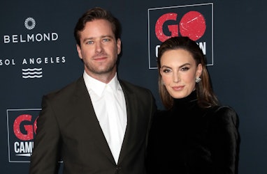 LOS ANGELES, CALIFORNIA - NOVEMBER 16: Armie Hammer and  Elizabeth Chambers attend the Go Campaign's...