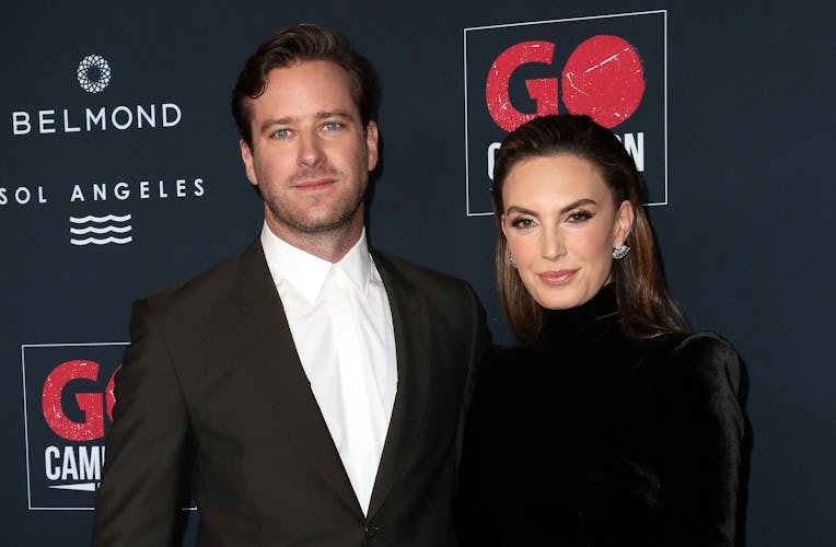 LOS ANGELES, CALIFORNIA - NOVEMBER 16: Armie Hammer and Elizabeth Chambers attend the Go Campaign's...