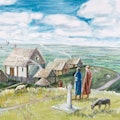 Monastic settlement, Glastonbury Tor, c11th century, (1990-2010). Somerset. Anglo Saxon monastic set...