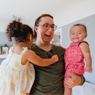 A dad playing with his two daughters. A new study coming out of Tulane University makes the claim th...
