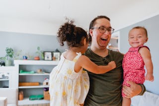 A dad playing with his two daughters. A new study coming out of Tulane University makes the claim th...