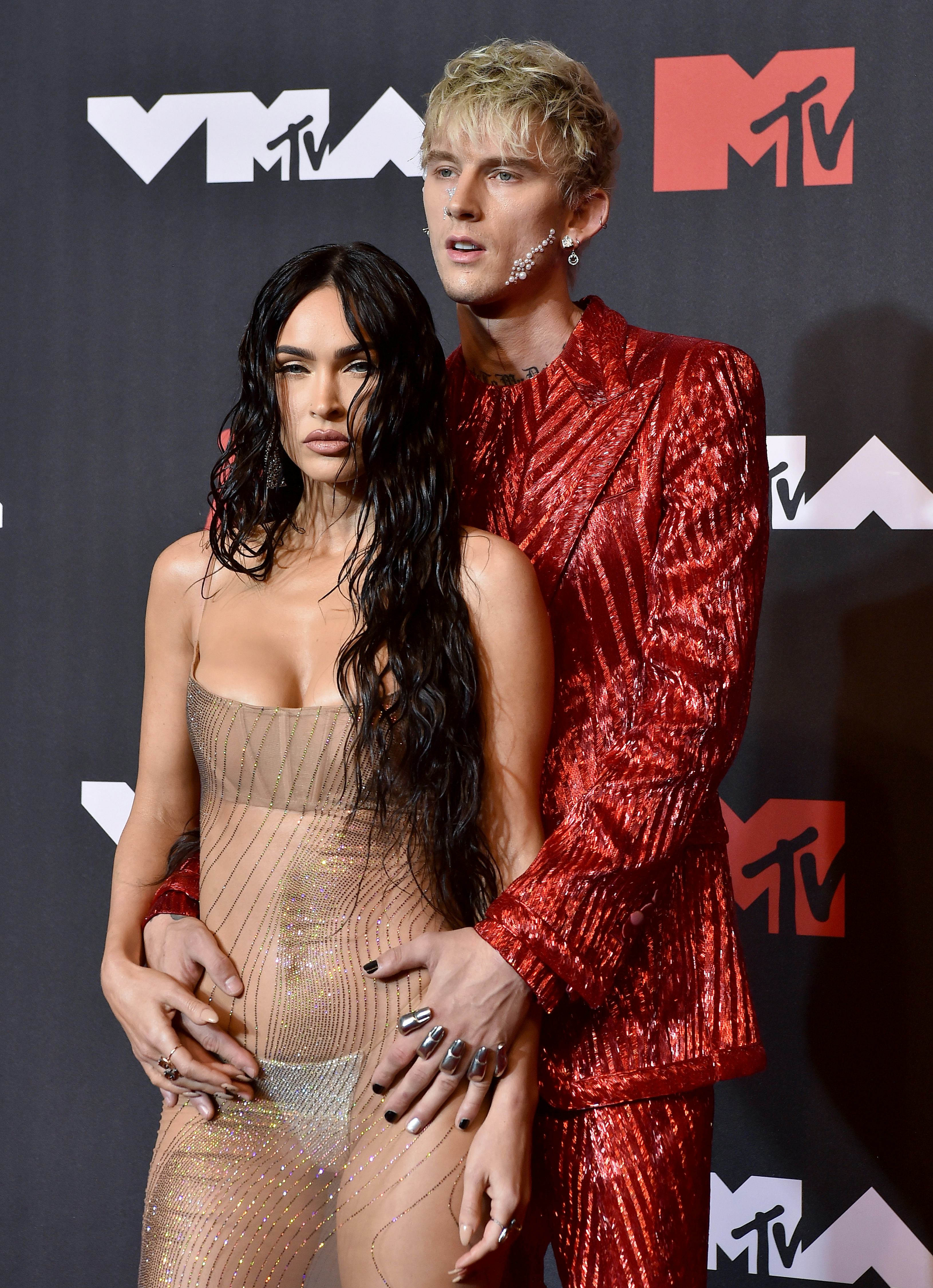 Megan Fox and Machine Gun Kelly attend the 2021 MTV Video Music Awards