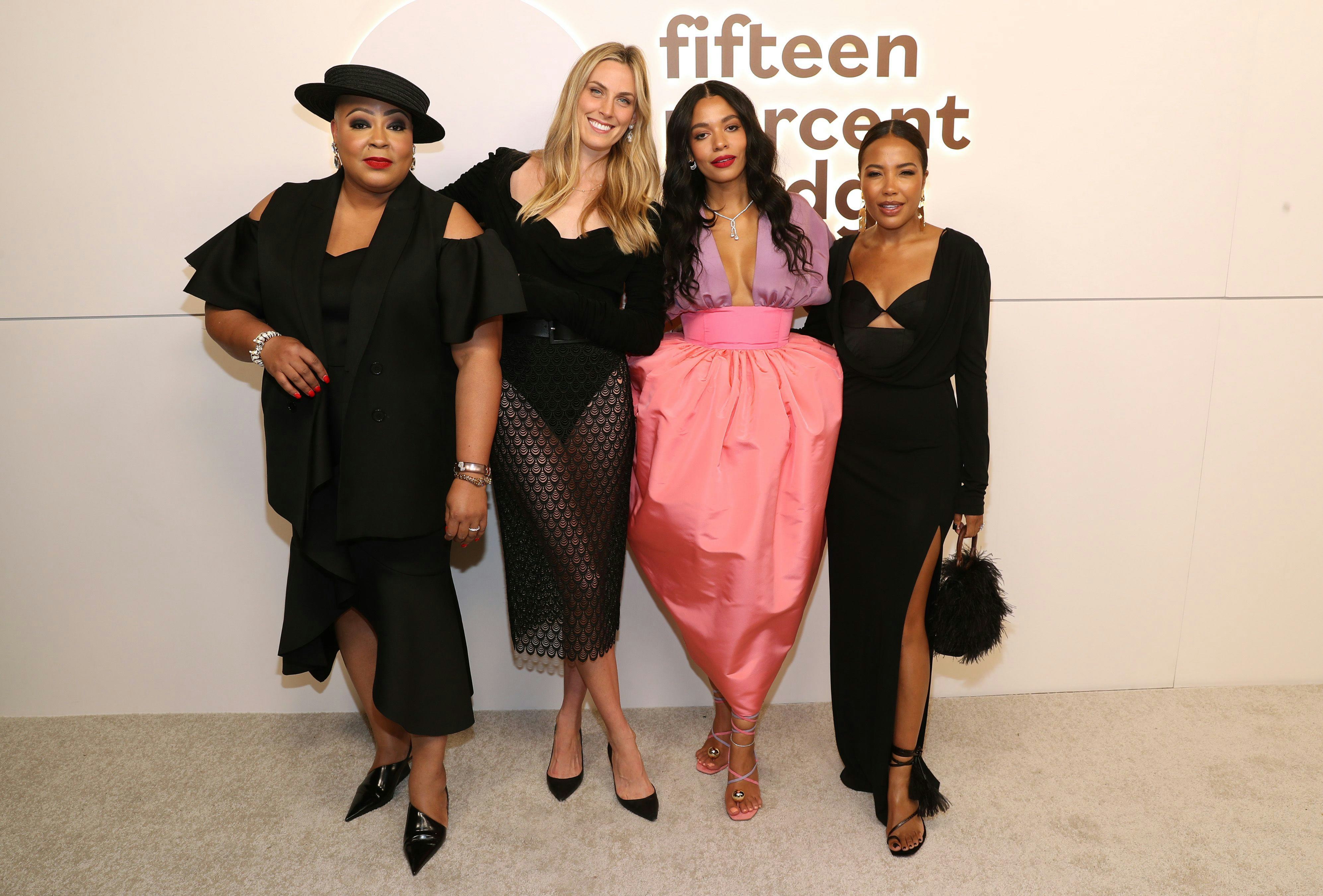 NEW YORK, NEW YORK - APRIL 02: (L-R) LaToya Williams-Belfort, Selby Drummond, Aurora James and Emma &hellip;