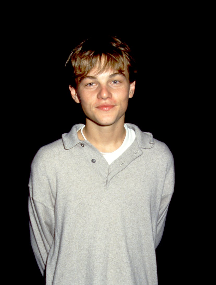 American actor and film producer, Leonardo DiCaprio, poses for a portrait in 1993.