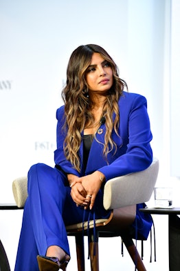 Priyanka Chopra Jonas with her new balayage hair color at The Fast Company Innovation Festival - Day...