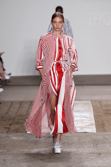A model in a Ports 1961 look during the Milan Fashion Week Womenswear Spring/Summer 2023 