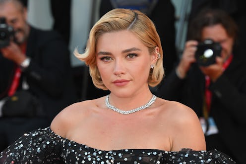 VENICE, ITALY - SEPTEMBER 05: Florence Pugh attends the "Don't Worry Darling" red carpet at the 79t...