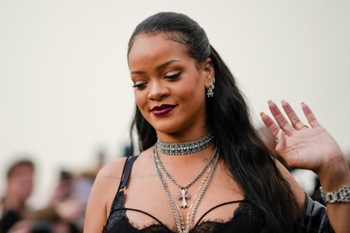 PARIS, FRANCE - MARCH 01: Rihanna is seen outside the Dior show, during Paris Fashion Week - Womensw...