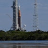 CAPE CANAVERAL, FLORIDA, UNITED STATES - 2022/09/24: Nasas Artemis I moon rocket stands at launch pa...