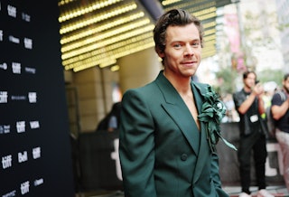 Harry Styles attends the "My Policeman" Premiere during the 2022 Toronto International Film Festival...