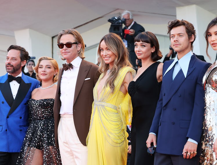 Nick Kroll, Florence Pugh, Chris Pine, Olivia Wilde, Sydney Chandler, Harry Styles and Gemma Chan at...