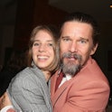 Maya Hawke and her dad Ethan Hawke. Maya just released a song called 'Driver' that details her famou...