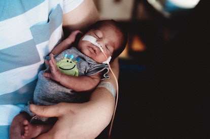 NICU premature newborn is cared for in the neonatal intensive care unit