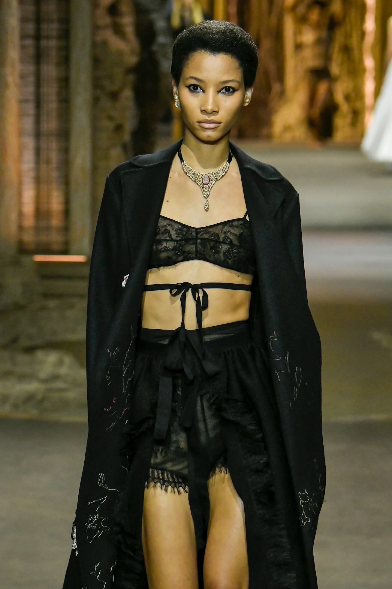 PARIS, FRANCE - SEPTEMBER 27: Lineisy Montero walks the runway during the Christian Dior Ready to We...