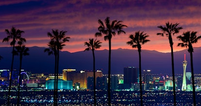 A stock photo of Las Vegas, Nevada which is a popular winter destination to travel to in the United ...