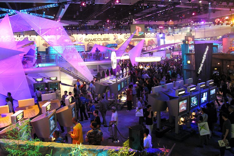 View of the exhibit floor at the annual Electronic Entertainment Expo in Los Angeles. The show, know...