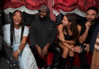 Naomi Campbell, Kanye West, Irina Shayk and CCO of Burberry Riccardo Tisci