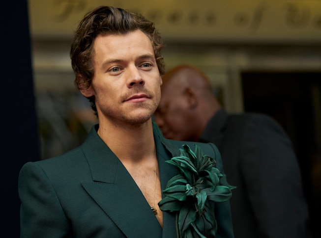 British singer-actor Harry Styles arrives for the premiere of My Policeman during the Toronto Intern...