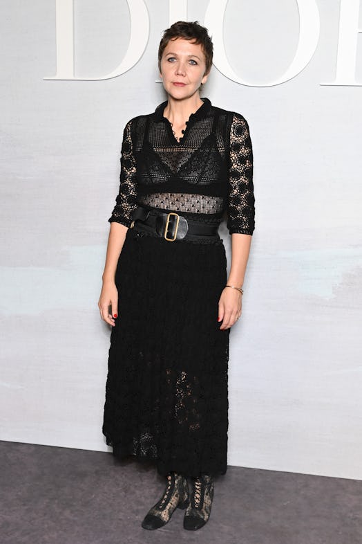 Maggie Gyllenhaal  attends the Christian Dior Womenswear Spring/Summer 2023 