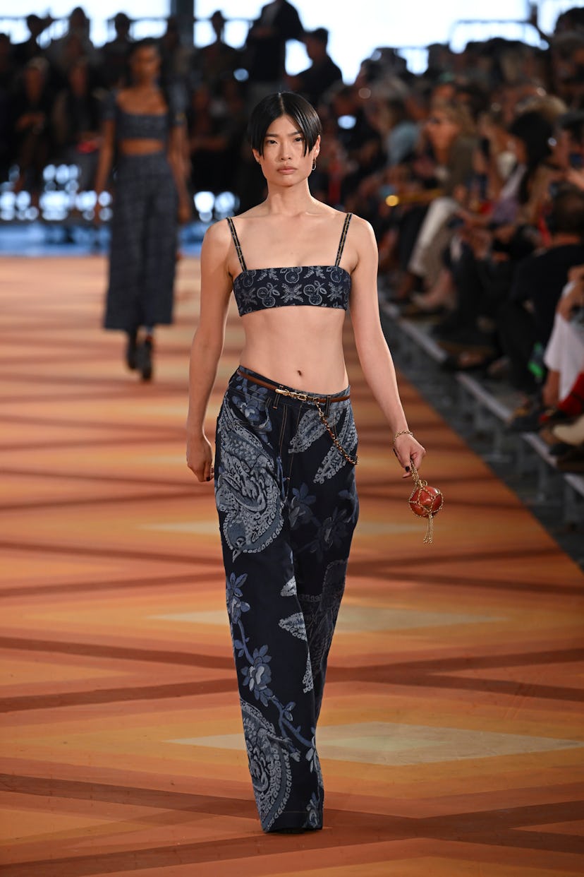 A model walks the Etro runway during Milan Fashion Week 