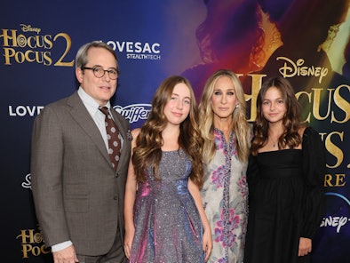 Matthew Broderick, Marion Broderick, Sarah Jessica Parker, and Tabitha Broderick attended Disney's '...