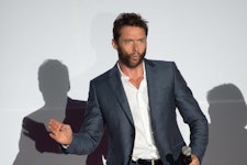 Hollywood actor Hugh Jackman of Australia attends a red carpet event at the premiere of his new film...