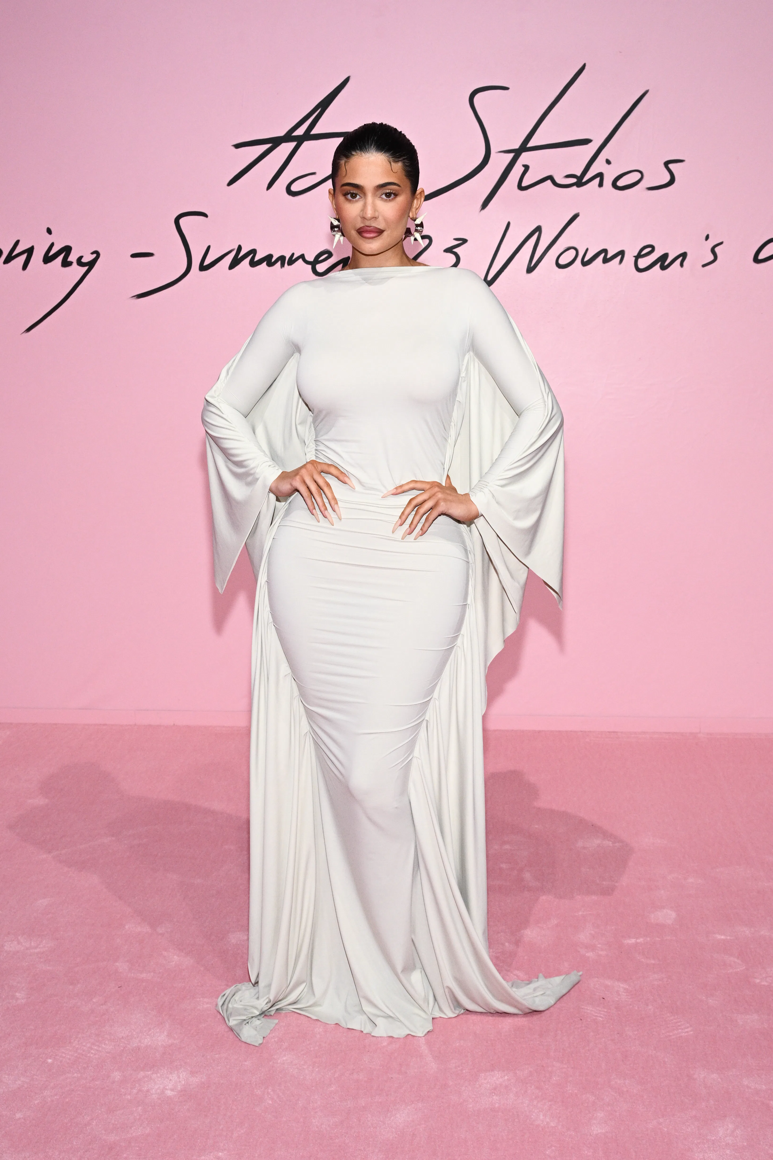 Kylie Jenner's Caped White Gown Was a Preview of the Acne Studios Show