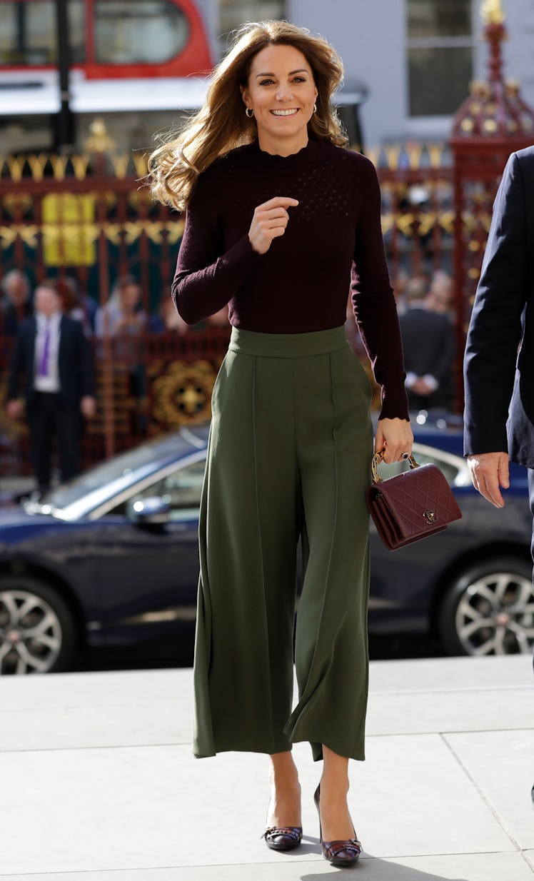 Kate Middleton wears a jewel-toned, autumnal outfit as part of Kate Middleton's fashion evolution an...