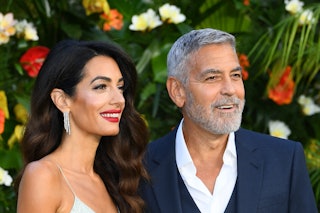 George and Amal Clooney  attend the "Ticket To Paradise" World Film Premiere. The couple jokingly sa...