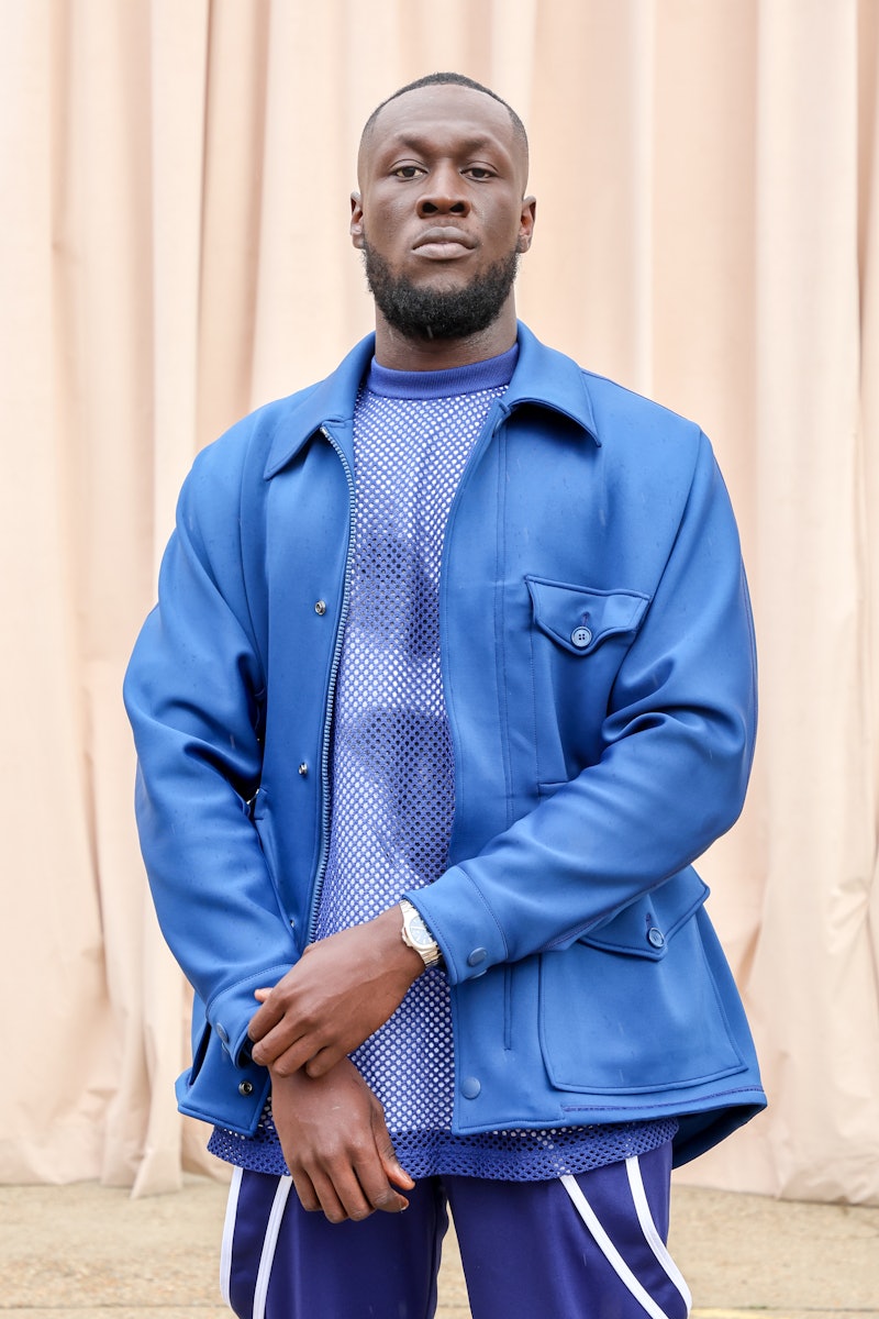 Stormzy at the Burberry London Fashion Week show, September 2022