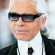Karl Lagerfeld walks the runway at Chanel Haute Couture Spring/Summer 2005